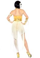 Kleopatra-mumie, kostyme-kjole, skinnende kanting